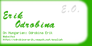 erik odrobina business card